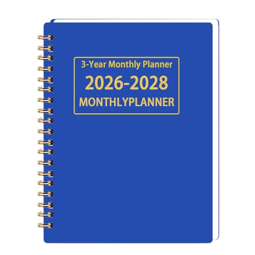 Agenda mensuel 2026-2028 double spirale planification quotidienne 36