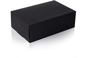Premium Quality 9 x 6 x 3" Black Gift Boxes - 10 Count