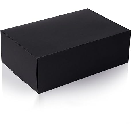 Premium Quality 9 x 6 x 3" Black Gift Boxes - 10 Count