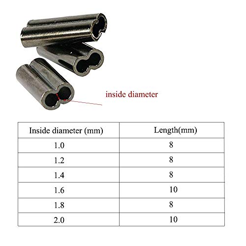 image for ICE SEA Double Barrel Crimp Sleeve Kit 150cs-300pcs Copper Crimping Lo