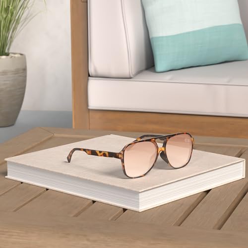 Image of FEISEDY Vintage Retro 70s Plastic Aviator Sunglasses Women Men Classic Large Squared Frame B2751