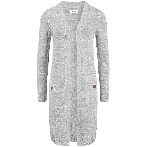 OXMO Philetta Damen Lange Strickjacke Grobstrick Cardigan Longstrickjacke Cover