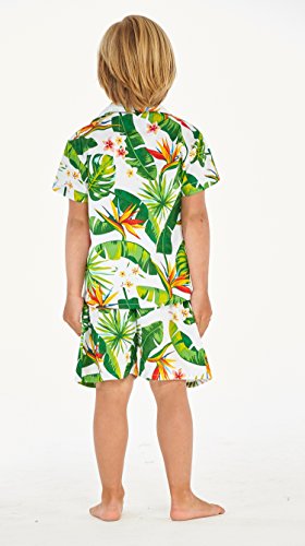 Image of Boys' Aloha Luau Shirt Cabana Set in Signature Prints | 100% Cotton; Button Front Shirt; Signature Tropical Prints; Lightweight Comfort; Vacation Ready