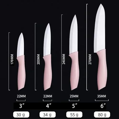 Image of Ceramic Chef Knife - Professional Ceramic Kitchen Knives for Fruits & Vegetables (5IN)