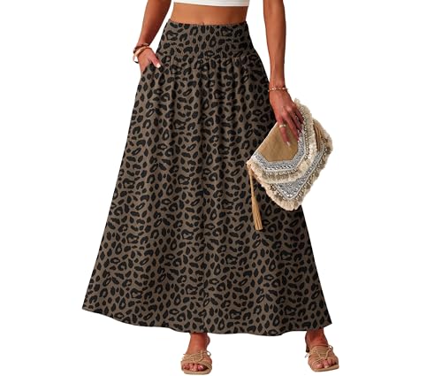 Lepunuo Maxi Skirts High Waisted Flowy Bagyy Trendy Cute Lounge