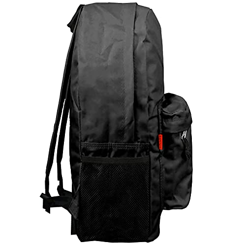 K-Cliffs 18in Classic Backpack Basic Bookbag Simple School Book Bags Vintage Emergency Daypack w/Padded Back & Side Pocket4