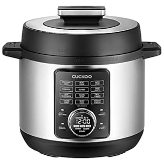 CUCKOO Pressure Cooker 10 Menu Options: Steamer, Slow Cook, Sauté, Porridge, & More, User-Friendly LED Display, Stainless Steel Inner Pot, 24 Cup / 6 Qt. (Uncooked) CMC-ZSN601F Black