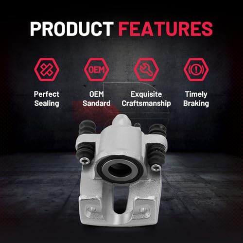 Image of BDFHYK 184859, 184858 Rear Disc Brake Caliper Compatible with Ford F-150 2004-2011 3.5L V6 /3.7L V6 /4.2L V6 /4.6L V8 /5.0L V8,Compatible with Lincoln Mark LT 2006-2011 5.0L V8 /5.4L V8, 2pcs