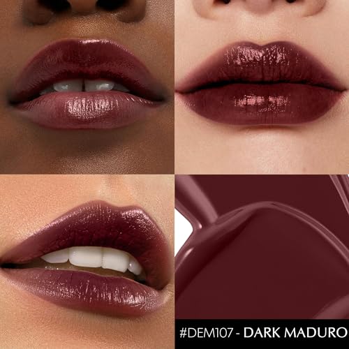 Image of Depuplum Dark Brown Lipstick for Women Moisture Lip Gloss Tinted Lip Balm | Sheer Nourishing Hydrating Glossy Creamy Lipstick Glow Reviver Lip Stick for Dry Lips,DM107 DarkMaduro