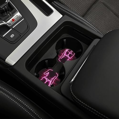 Set de 2 portavasos para carro en neopreno negro miniatura 5