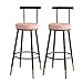 LIYANLCX Barhocker 2er Set für Küchentheke Backless Industriehocker Moderner Barhocker Countertop Stuhl Sattelsitz Inselhocker
