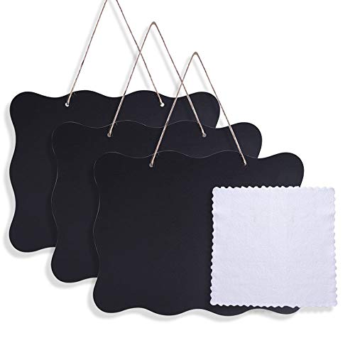 Austor 3 Pack Chalkboard Sign 8X10 Inch Double Sided Erasable Message Board With Hanging String And Cleaning Cloth For Wedding, Kitchen And Crafts #TOP6