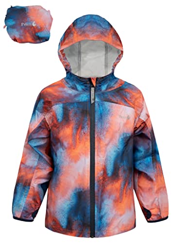Therm Kids Raincoat, Waterproof Girls Boys Rain Jacket - Lightweight, Packable (Lava, 18 Months) #TOP14