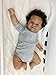 GYCV Lifelike Reborn Baby Dolls Girl Black Silicone Baby Doll 20 Inch Realistic African American Reborn Dolls Girl Real Life Dark Brown Skin Newborn Baby Toy with Accessories Toy Gift for Kids