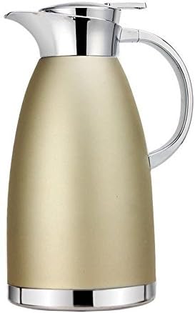 MEGOOD 1.8L/61 Oz Coffee Pot Coffee Carafe Hot and Cold Vacuum Kettle,18/10 Stainless Steel Home Insulated Thermal Carafes (Khaki gold)