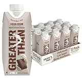 Greater Than Nutrient Hydration Beverage, Electrolyte Drink for Gut Health & Energy with Coconut Water, Vitamins, Gluten Free, Plant Based, Low Sugar, Cocoa Cream, 12 Pack