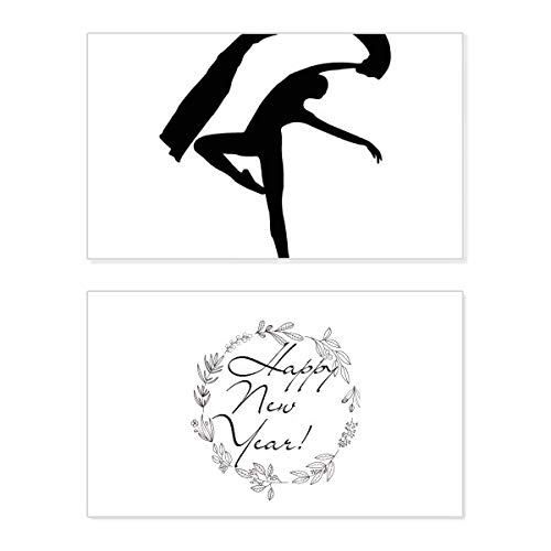 Tarjeta conmemorativa de Año Nuevo Jumping Dancer Art Sports con dedicatoria especial