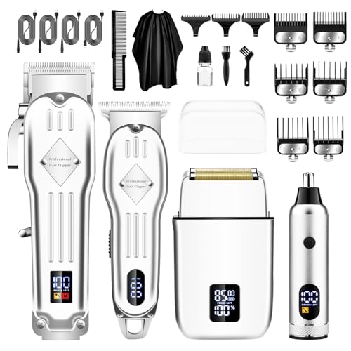Ensemble tondeuse à cheveux et tondeuse barbe rasoir homme sans fil