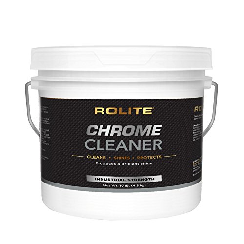 Rolite Chrome Cleaner (10lb) for All Chrome Plated Surfaces. Motorcycles, Automobiles, Boats, RVs, Bumpers and Much More