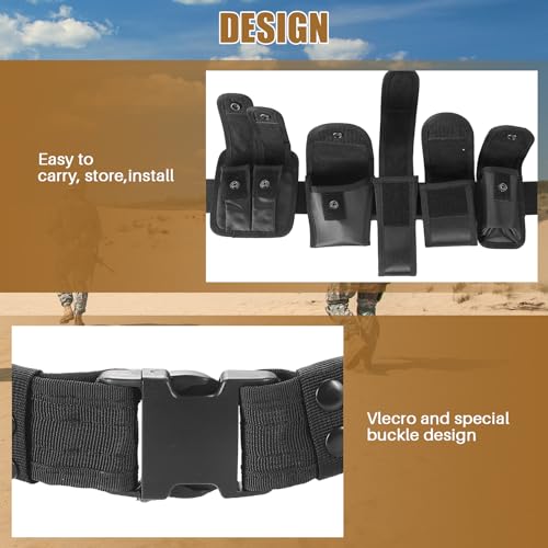 MYFULLY 10-in-1 Tactical Utility Belt Set | Law Enforcement Modular Equipment System with Holsters & Pouches, Versatile Security & Military Duty Gear, Security Belt, Police Belt3