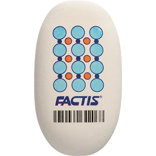 General Pencil Factis Jumbo Oval Eraser 6/Pkg-White
