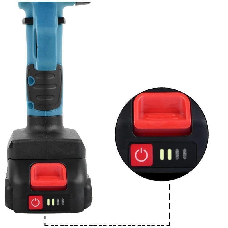 Kit Completo Professionale 3 in 1 Trapano Tassellatore Avvitatore ad Impulsi Smerigliatrice a Batteria 700W Due Batterie 4000 mAh Valigetta