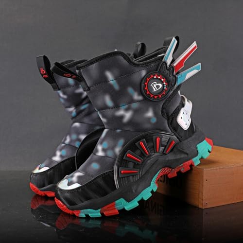 Boys Girls Snow Boots Toddler Kids Winter Padded Boots Water 𝗥esistant Soft Hook Loop Cold Weather Outdoor Shoes2