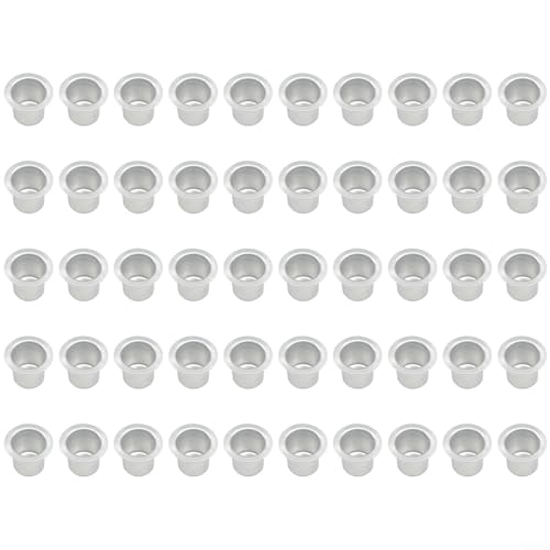 Besshepplo Insertos de Aluminio para candelabros para arreglos de Adviento y decoración de mesas. Opciones de Paquetes de 30 o 50 Unidades (50 Piezas).