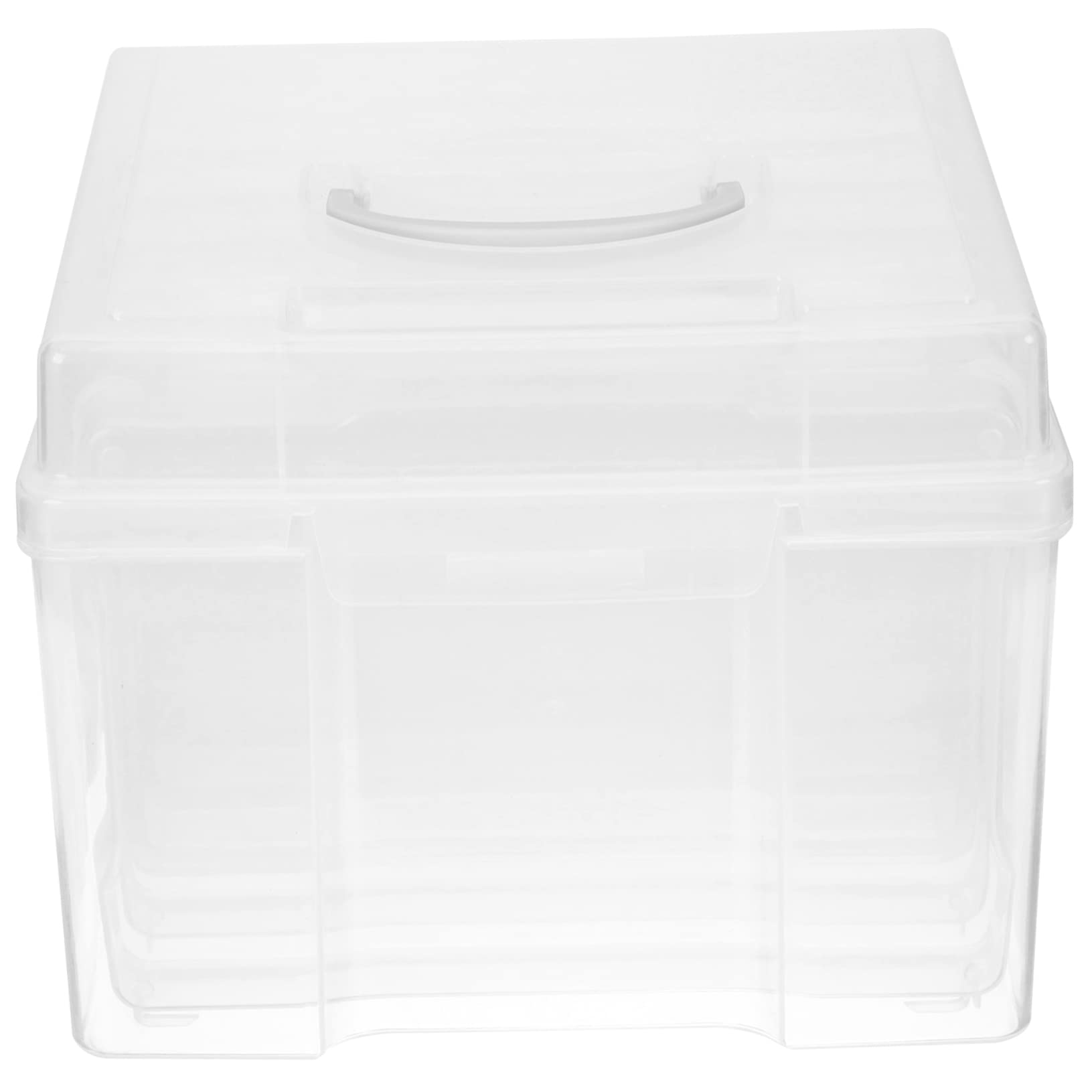 HOMSFOU 1 Set Photo Storage Box Photo Organisation Household Photo Case Craft Organizers and Storage Photo and Craft Keepe Photo Keeper Photo Cases Storage Portable Plastic Transparent