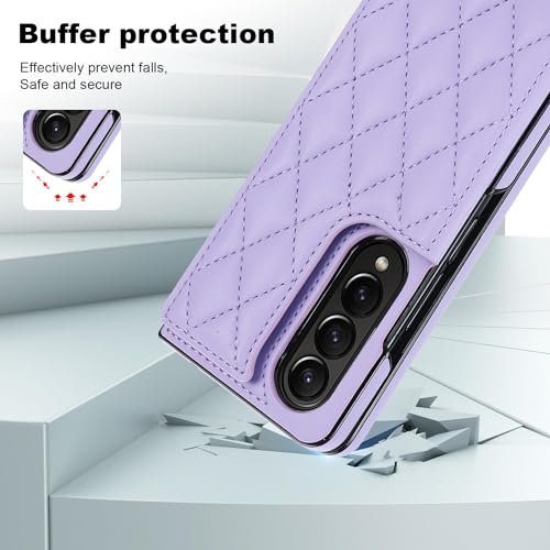Funda de piel para Samsung Galaxy Z Fold 3 5G con bloqueo RFID y acabado elegante 5