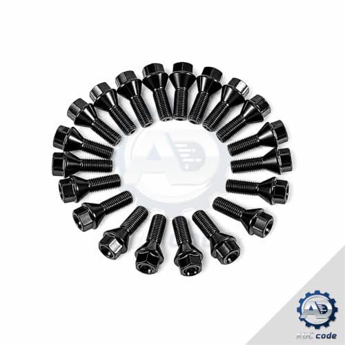 36136781150 Wheel Lug Bolt M12×1.5 Black | Compatible with BMW 1 3 5 X Z Series Mini E46 325 E90 E39 E88 E60 E93,20Pcs by ADC code - Used condition - Image 5
