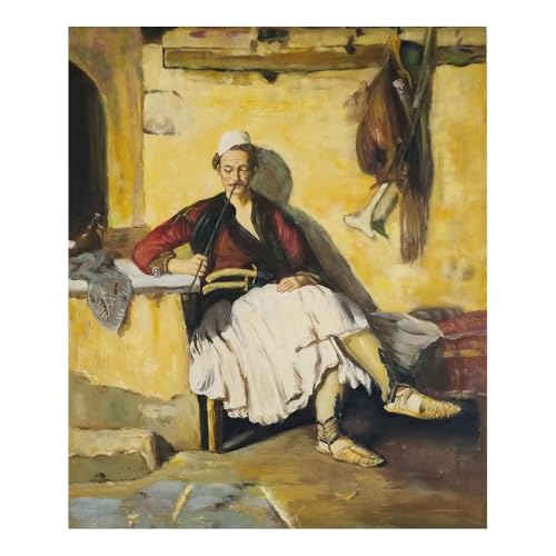 MORANA Quadro Dipinto a Mano - Olio su Tela 50x60 cm – Made in Italia – Un Narghilè – Arte Figurativa Originale – Quadro Elegante da Parete per Soggiorno, Studio o Camera – Opera Unica