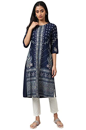 Image of W for Woman Women's Viscose Regular Fit Casual Kurta