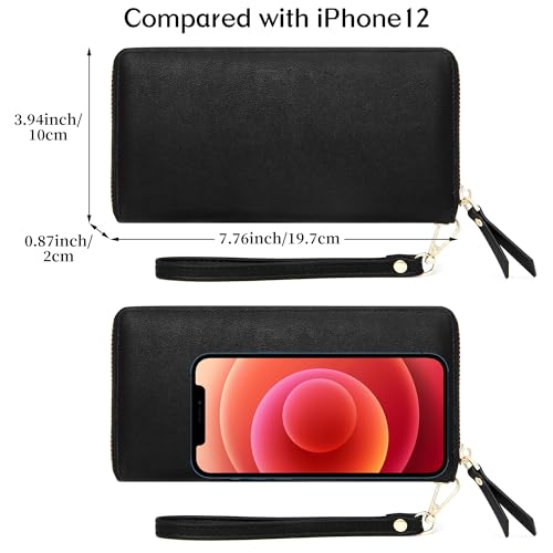 Image of GEEAD Custom Design Wristlet Wallets for Women PU Leather RFID Blocking Wallet