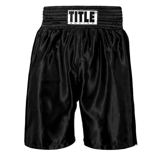 Title Boxing 00195996044036 Edge Boxing Trunks 2.0 Size Medium Black thumb #1