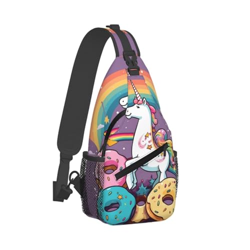 Mochila tipo bandolera cruzada para hombre y mujer negra miniatura 2