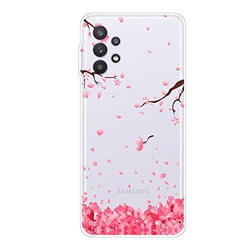 SEEYA Case pour Samsung Galaxy A53 5G Coque Motif Transparente avec Dessin Fleur de Cerisier Fantaisie Fine Etui Silicone TPU Souple Bumper Housse de Protection Anti Choc pour Galaxy A53 5G Cover