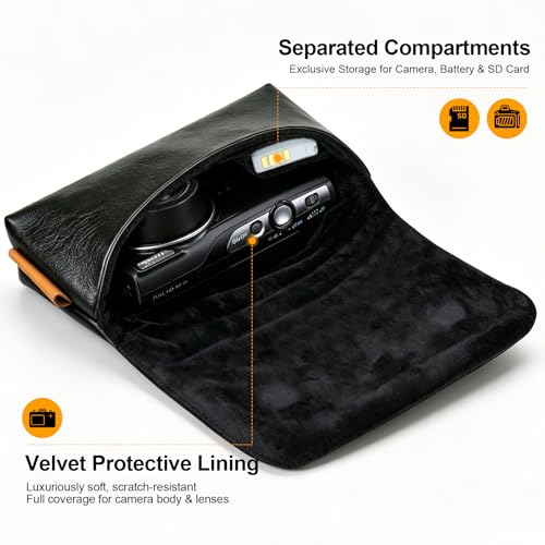 Funda para cámara digital Canon PowerShot ELPH 360 negra miniatura 3