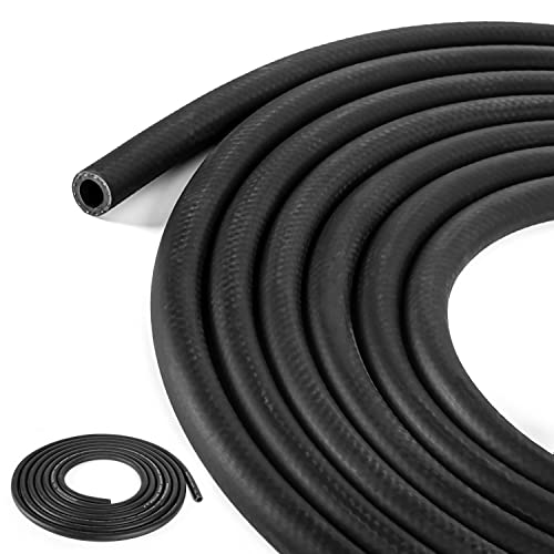 3/8 Inch (10mm) ID Fuel Line Hose 20FT NBR Rubber Push Lock Hose High Pressure 300PSI for Automotive Fuel Systems Engines