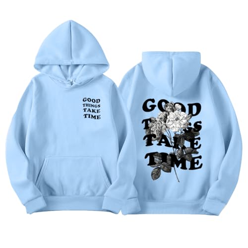 Yegirlzs Sweat à Capuche Homme Lettre Imprimé Sweatshirt à Manche Longue Hommes Rétro Hoodie Pullover Hip Hop Streetwear Grande Taille Sweatshirt...