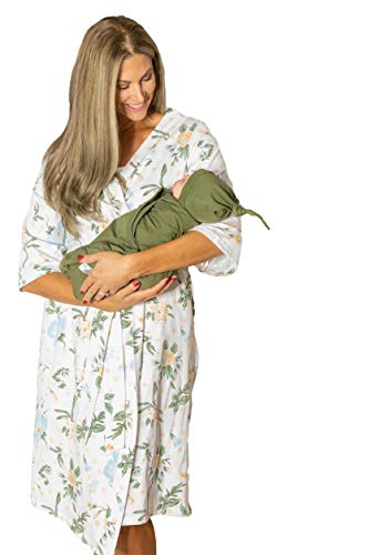 Image of Baby Be Mine Maternity Robe & Swaddle Set – Mommy and Me Hospital Outfits, Labor Delivery Gown, Matching Newborn Hospital Set