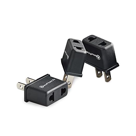Neuftech 3X Adaptador de Enchufe de Viaje DE / UE en EEUU - Conector America, Canadá, Japón, China, México