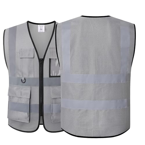 Image of Safety Vest for Men Women Hi Vis Vest with Pockets Mesh High Visibility Vests Meets ANSI /ISEA Standards