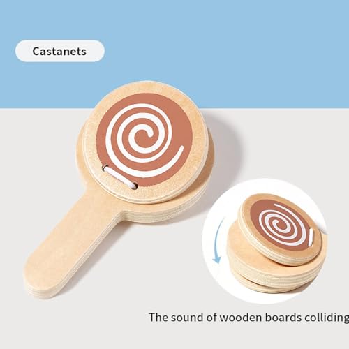 Wooden Baby Rattle Set, Wooden Hand Rattles, Educational Rattle Toys, Soothing Baby Rattle, Wooden Baby Rattle Set With Soothing Sounds And Educational Learning Toy For 12-Month-Old Babies - Image 8