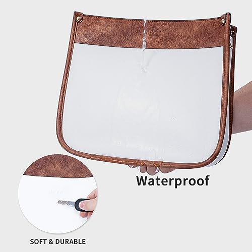 Image of HKCLUF Crossbody Bag Purse for Women 2PCS /Set Leather Hobo Handbag Wallet Set With 2Adjustable Guitar Strap Shoulder Bag | Purse