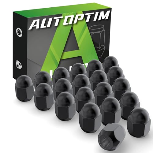 Image of AUTOPTIM M12x1.25 OEM Lug Nuts - 20 Pcs Black for Subaru Factory Wheel