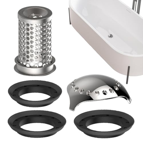 Filtro de drenaje de suelo de acero inoxidable, colador de drenaje de fregadero, de drenaje eficaz, diseño antiobstrucción, ideal para fregaderos de baño y cocina, color plateado
