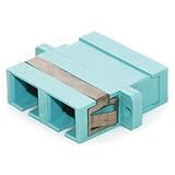 Diablo Cable SC/SC Female to Female Duplex Fiber Coupler Aqua