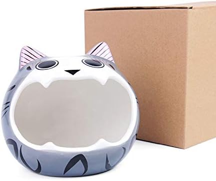 JUILE YUAN Pet Hideout Hut Cave, Ceramic Dwarf Hamster House - Cute Small Hideout & Cool Bed for Robo Hamsters Gerbil Mice or Other…