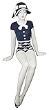 Kensington Row Coastal Collection Bathing Beauty Figurine in Navy and White Nautical Suit with HAT - Shelf Sitter